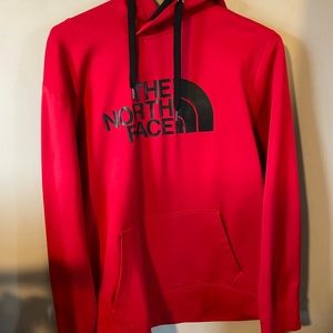 Mens large red north face hoodie